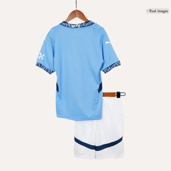 Kids Manchester City Home Jersey Kit Youth Apparels 2024/25 - Image 2