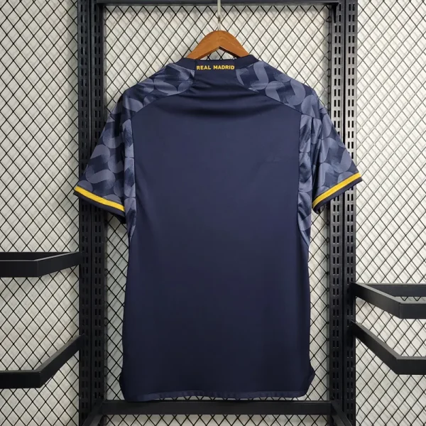 23-24 Real Madrid Away black blue white yellow Soccer Jersey - Image 10