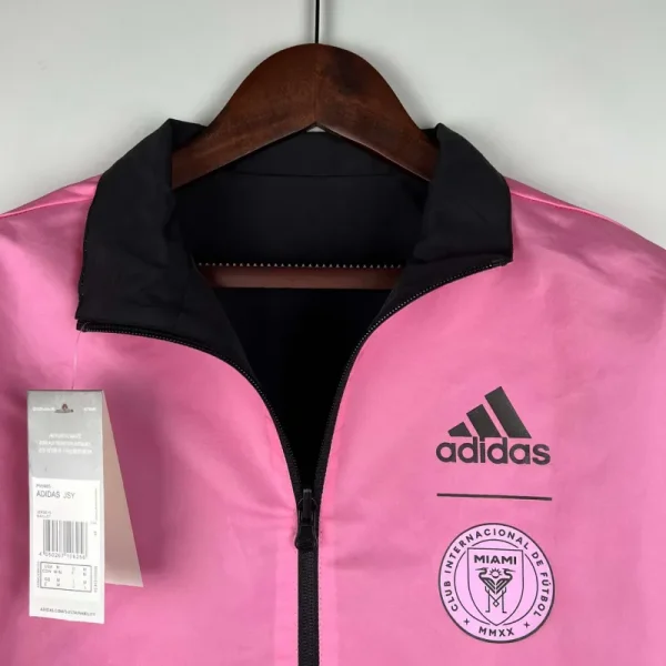 2023-2024 Inter Miami Reversible Windbreaker（black-pink）Soccer Jersey 1:1 Thai Quality - Image 7