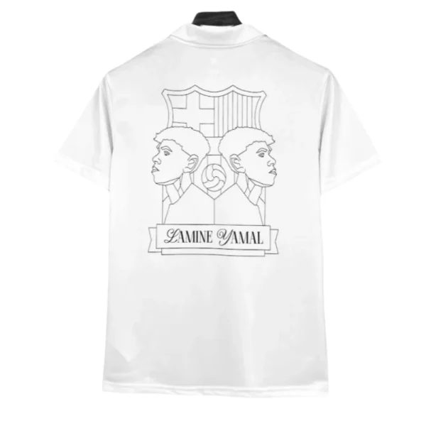 24-25 Barcelona POLO Shirt Lamin Yamal 304 White - Image 2