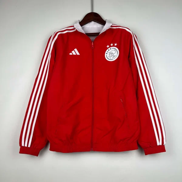 2023-2024 Ajax Reversible Windbreaker（Red-White）Soccer Jersey 1:1 Thai Quality - Image 15