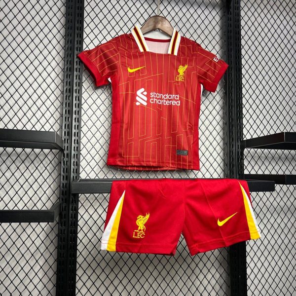 Kids Liverpool Home Jersey Kits(Jersey+Shorts) 2024/25 - Image 3