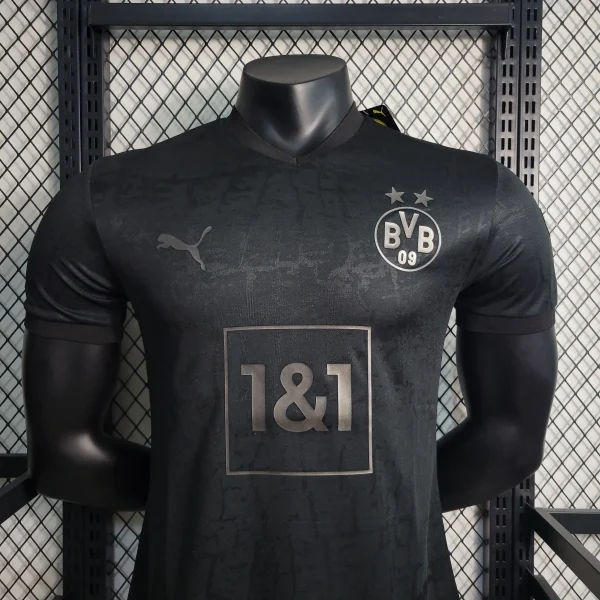22-23 Borussia Dortmund All-Black Jersey Player Version - Image 3