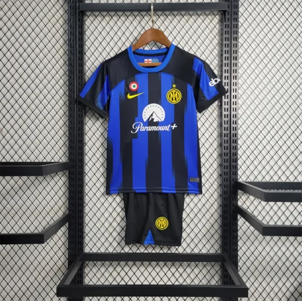 23-24 Inter Milan Home Kids Kit Jersey+Shorts - Image 3