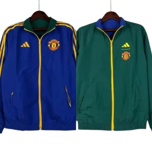 2023-2024 Manchester United Reversible Windbreaker（Blue-Green）Soccer Jersey 1:1 Thai Quality