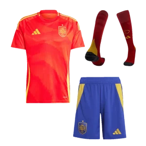 Spain Home Whole Kit(Jersey+Shorts+Socks) Euro 2024