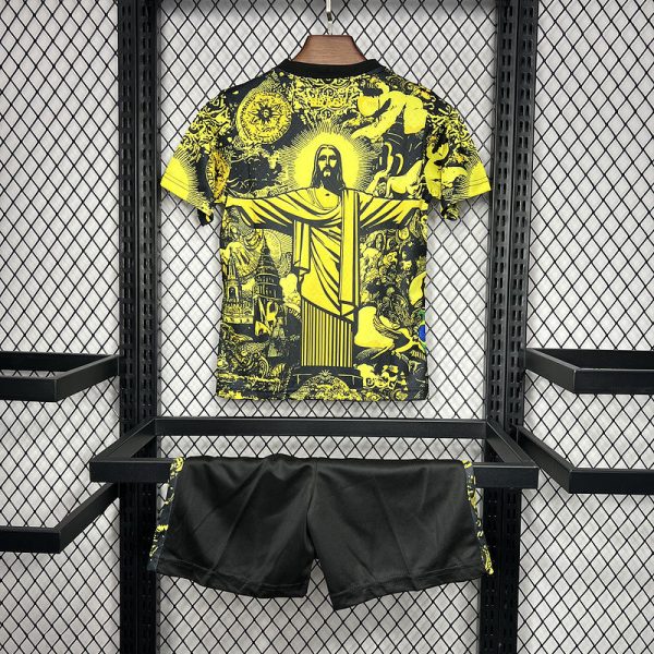 2024 Brazil Christ the Redeemer Special Kids Kit Shirt Football - Image 4