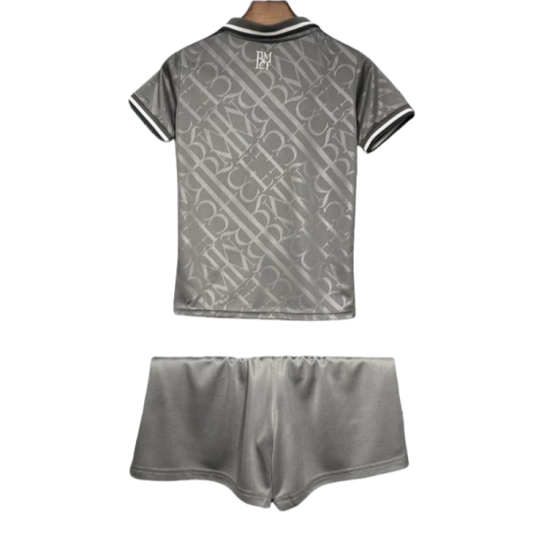 Real Madrid 24-25 Third Away Grey Kids Kits Jersey+Shorts - Image 3