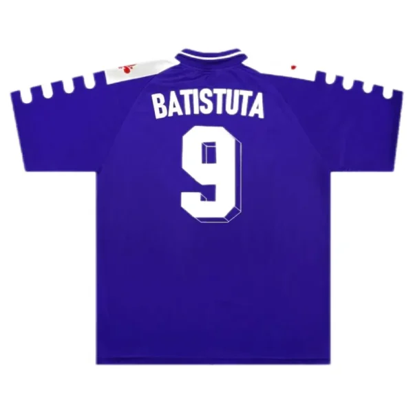 98-99 Fiorentina RUI COSTA #10 BATISTUTA #9 Retro Jersey Home - Image 3