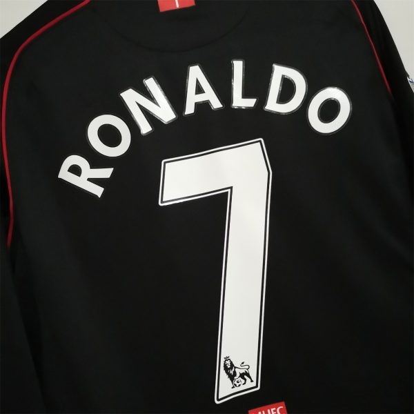 07-08 Retro Long Sleeve Manchester United #7 Ronaldo Third  Away Soccer Jersey - Image 8