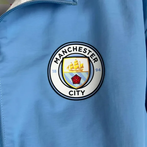 2023/2024 Manchester City Reversible Windbreaker Blue Soccer Jersey 1:1 Thai Quality - Image 7