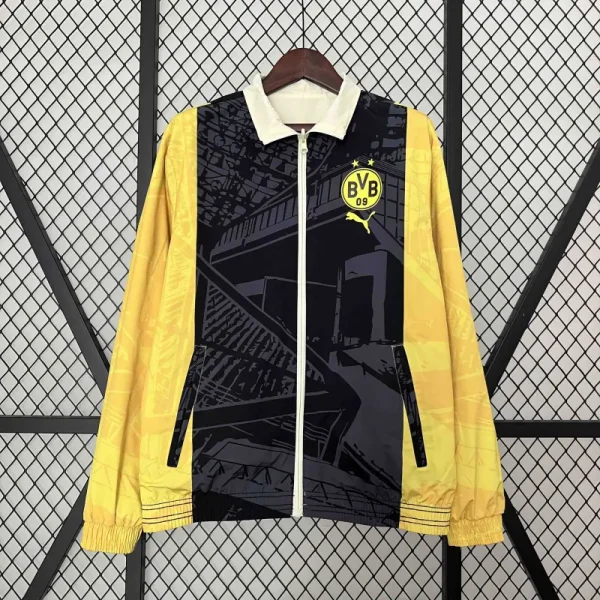2024 Dortmund Trench Coat Reversible Windbreaker Double-Sides Jacket Sport - Image 4