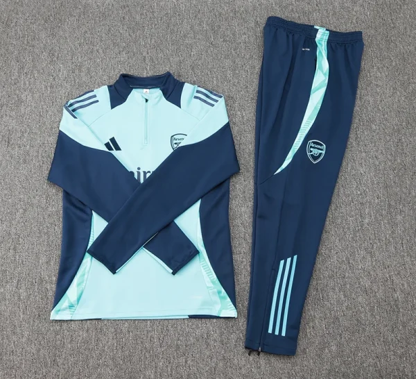 Arsenal Half-Pull Training Suit Baby Blue Football Shirt 2024/2025 - Image 7