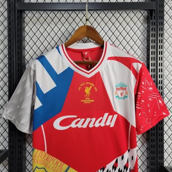 2005 Retro Liverpool Mixed Commemorative Edition Football Shirt - Image 3