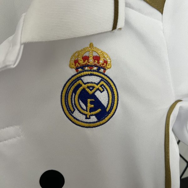 Real Madrid 11-12 Home Retro Kids Kit Soccer Jersey - Image 7