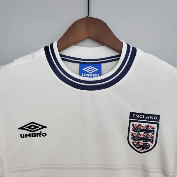 2000 England Retro Jersey Home Replica Euro Cup - Image 3