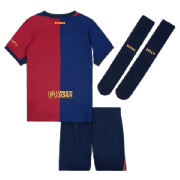2024/25 Kids Barcelona Home Full Kit(Jersey+Shorts+Socks)  - Spotify Logo Without Text - Image 2
