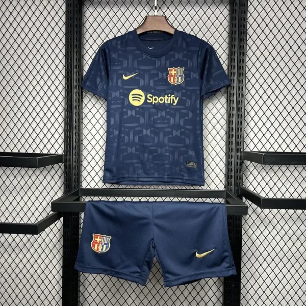 24-25 Barcelona 125th Anniversary Edition Kids Kits Youth Apparels Football Jersey - Image 6