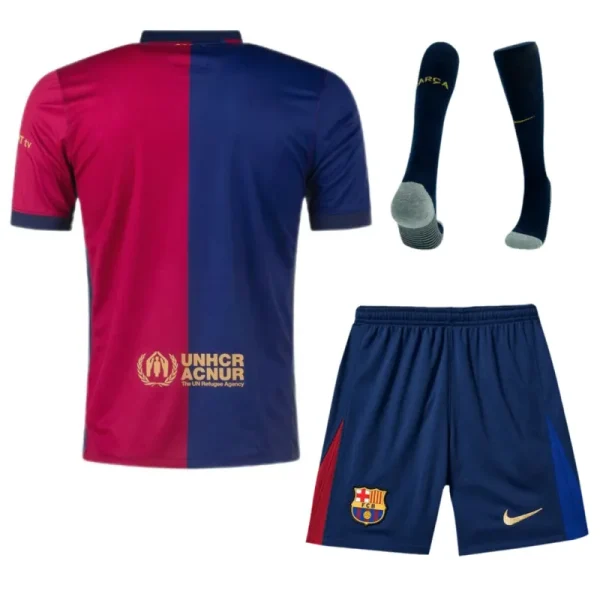 24-25 Barcelona Home Full Kit(Jersey+Shorts+Socks)  - Spotify Logo Without Text - Image 2