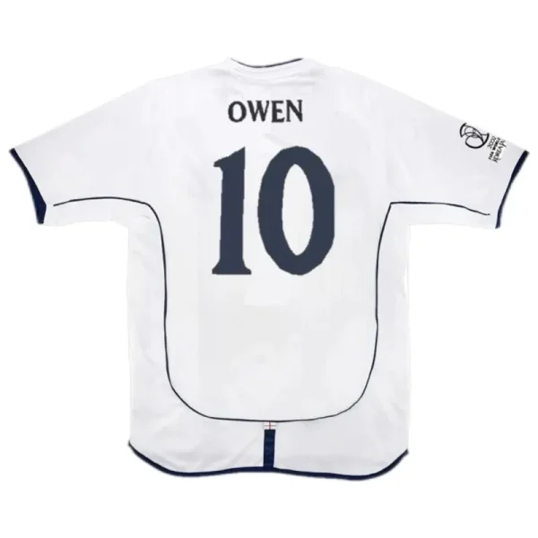 2002 England Retro Soccer Jersey Home Replica World Cup - Image 5