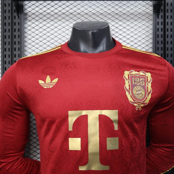 Bayern Munich 125th Anniversary Shirt Long Sleeve Jersey Player Version 25-26 - Image 3