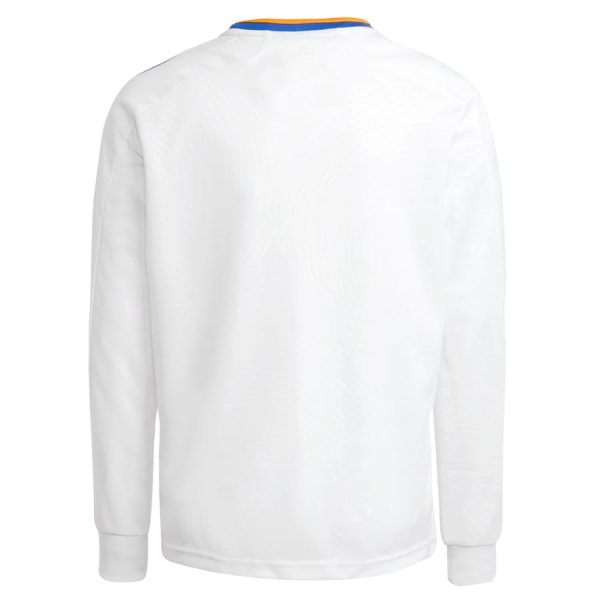 Real Madrid Home Soccer Jersey Retro Long Sleeve Shirt 21-22 - Image 2