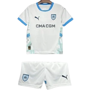 24-25 Marseilles Home Soccer Kids Kit Jersey+Shorts