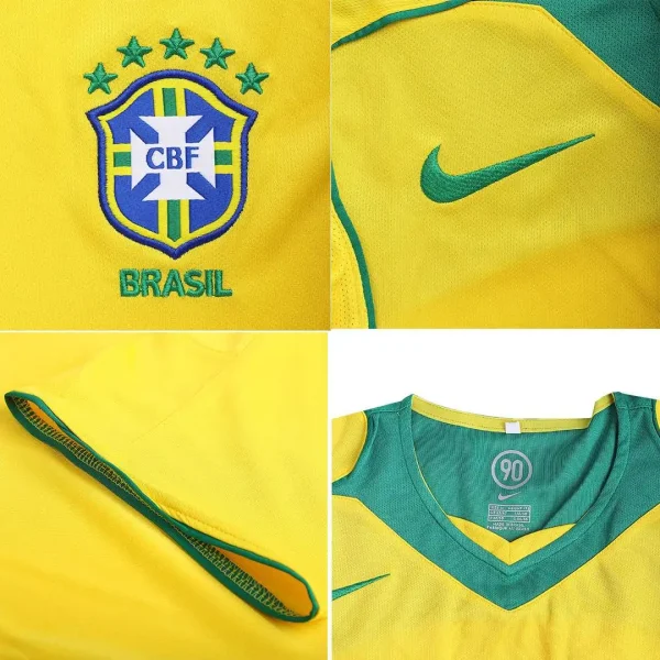 Brazil Retro Jersey Home 2004 - Image 3
