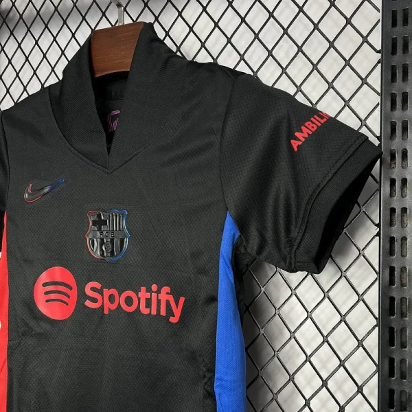 24-25 Barcelona Away Soccer Kids Jersey+Shorts - Image 8