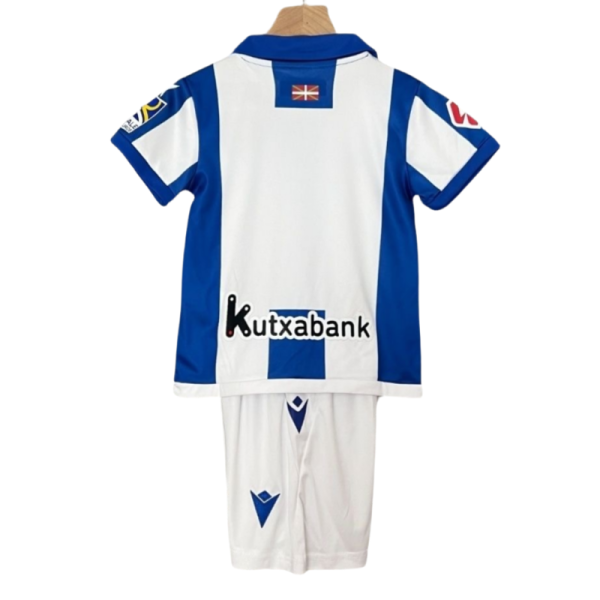 Real Sociedad Home Kids Kit Jersey+Shorts 2024-25 - Image 2