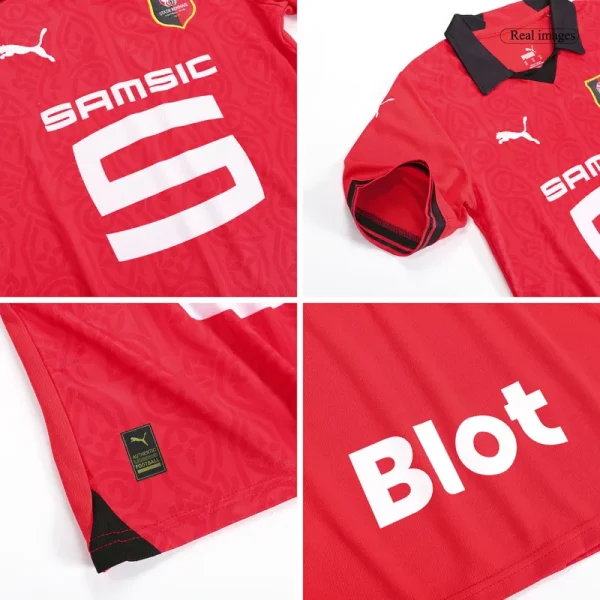23-24 Kids Stade Rennais Home Kit Jersey+Short - Image 9