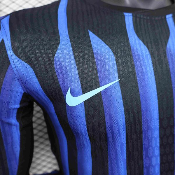 Inter Milan Home Shirt SOccer Jersey Long Sleeve Player Version 25-26 - Image 4