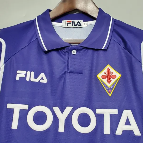 Fiorentina 1999/00 Retro Soccer Jersey Home Replica - Image 3