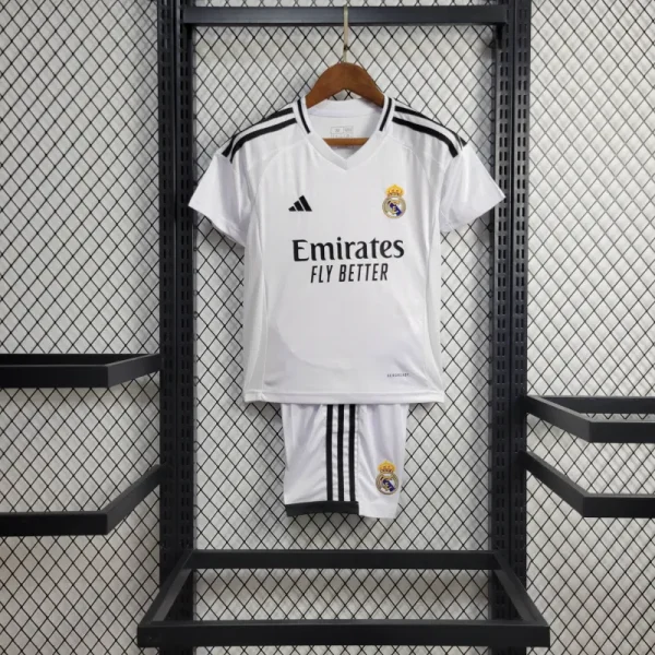 24-25 Real Madrid Home Kids Kit Jersey+Shorts - Image 11