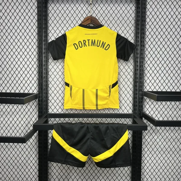 24-25 Borussia Dortmund Home Kids Kit Jersey+Shorts - Image 4