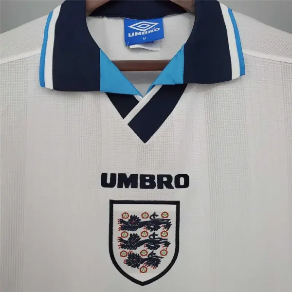 1996 England Retro Jersey Home Replica Euro Cup - Image 8