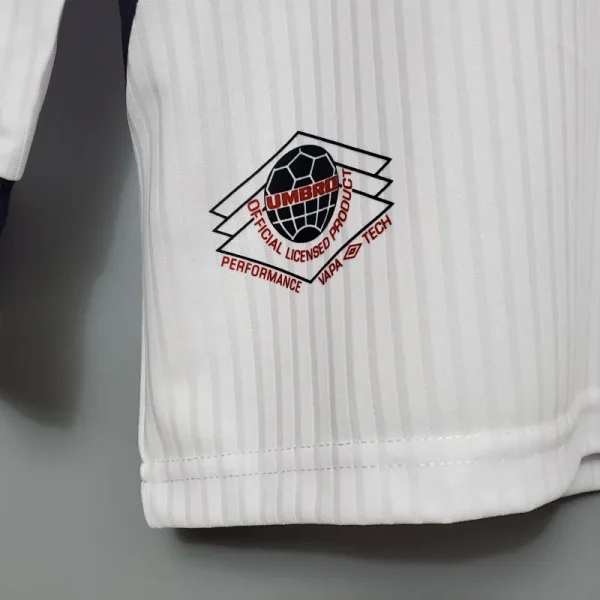 1998 England World Cup Home Retro Jersey Long Sleeve #7 BACKHAM #20 OWEN - Image 3