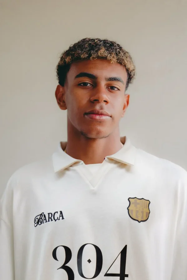 Barcelona Lamin Yamal commemorative white 304 POLO Shirt 24-25 - Image 4