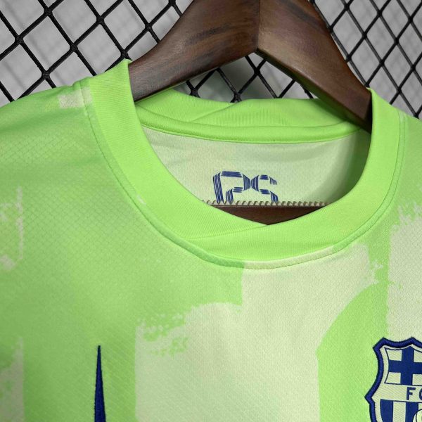 2024-25 Barcelona GAVI #6 LEWANDOWSKI #9 Long Sleeve Third Away Soccer Jersey Without Spofity Text - Image 4