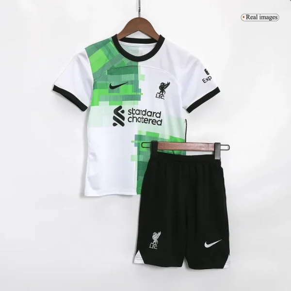 23-24 Kids Liverpool Away Jersey Kit - Image 3
