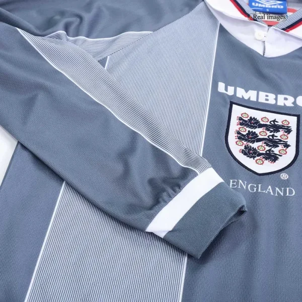 1996 England Retro Away Long Sleeve Jersey Replica Euro Cup - Image 7