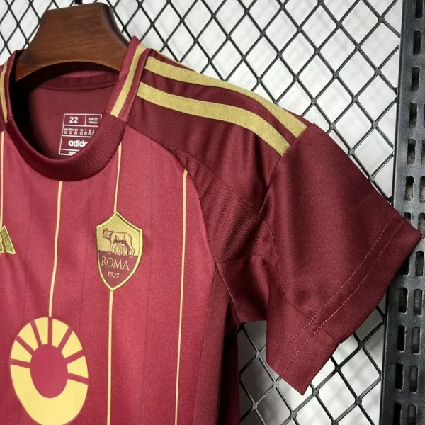 24-25 AS Roma Home Kids Kit Jersey+Shorts - Image 6