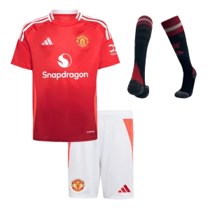 2024-25  Kids Manchester United Custom Home Full Soccer Kits