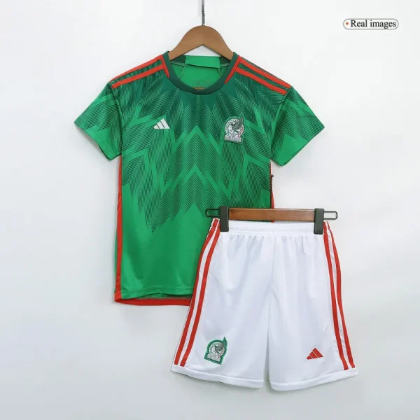 Mexico Kids World Cup 2022 Jersey Home Kit (Jersey+Short) - Image 2