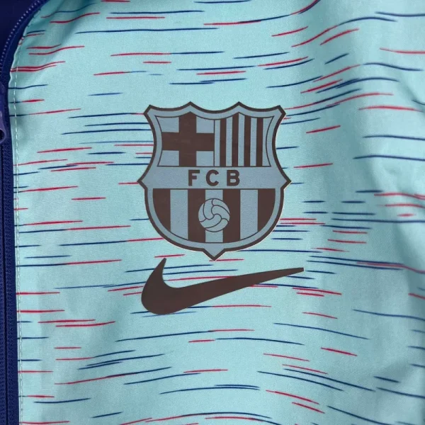 23-24 Barcelona Reversible Windbreaker Blue Soccer Jersey 1:1 Thai Quality - Image 4