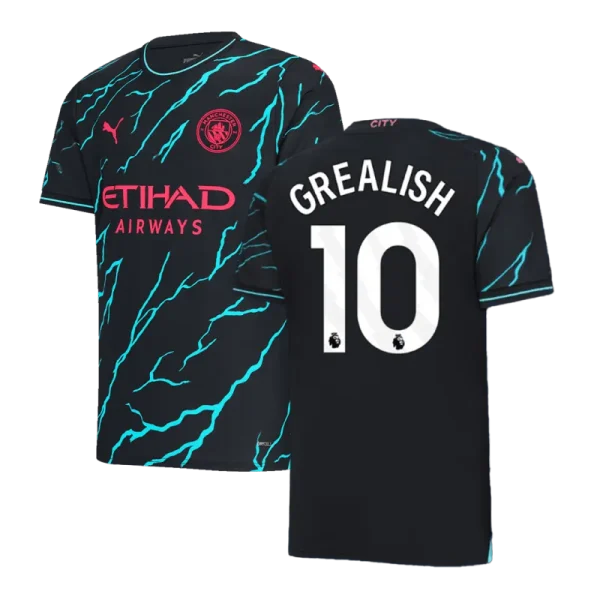 2023/24 HAALAND #9 DE BRUYNE #17 J.ALVAREZ #19 FODEN #47 Manchester City Third Away Jersey - Image 8