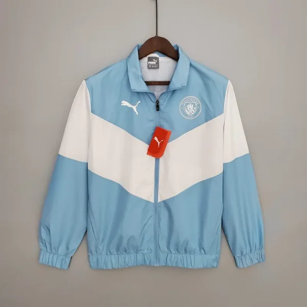 Manchester City Jersey Windbreaker Blue And White 2021/2022 - Image 7