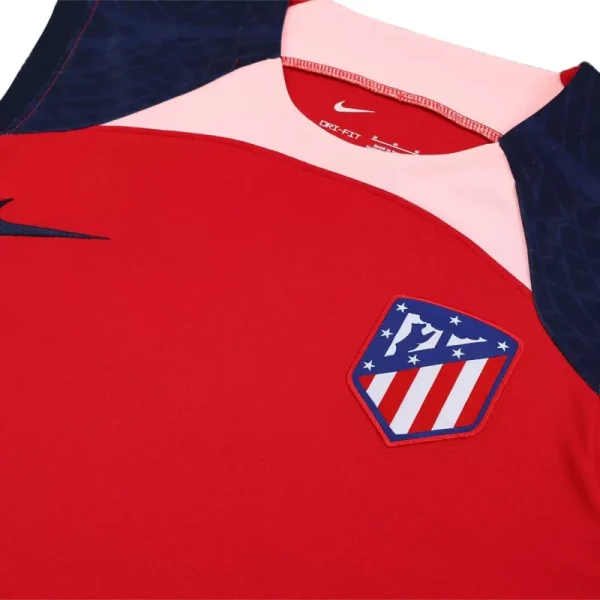 Atletico Madrid Sleeveless Training Kit (Top+Shorts) Red 2023-24 - Image 3