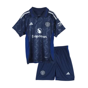 24-25 Manchester United Away Kids Jersey+Shorts