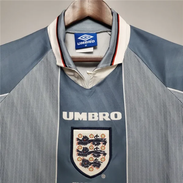 1996 England Retro Soccer Jersey Away Replica Euro Cup - Image 6